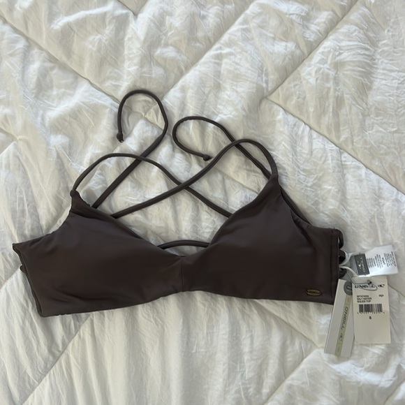 O’Neill Sz: Small Salt Water Bralette Top Deep Taupe Color - Brand NWT - Picture 4 of 12